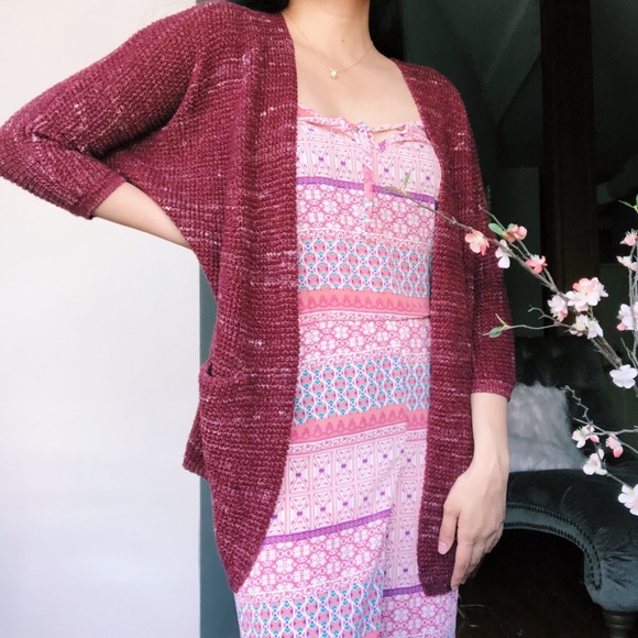 Red Fall Cardigan - Picture 2 of 3